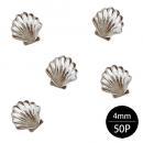 アクリルストーン シェルスタッズ 4mm シルバー 50P
