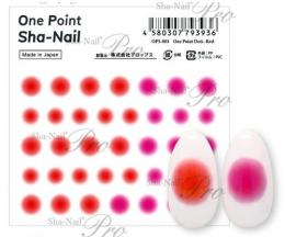 写ネイル ワンポイント ドット レッド OPS-001