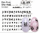 写ネイル ワンポント アルファベットB ブラック OPS-016