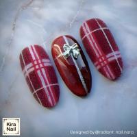 KiraNail プチPリボン シルバー 10P