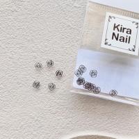 KiraNail 超薄型メタルカメリアパーツ シルバー 10P