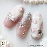 KiraNail 超薄型メタルカメリアパーツ シルバー 10P