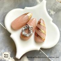 KiraNail リボンリース シルバー 2P