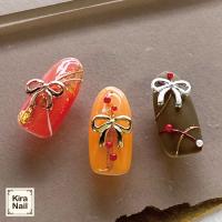 KiraNail WAリボン ピンクゴールド 5個入