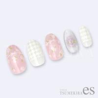 ツメキラes 小花 ホワイト ES-SFL-001