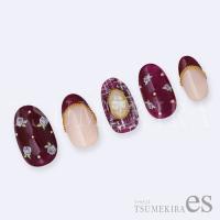 ツメキラes 小花 ホワイト ES-SFL-001