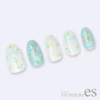 ツメキラes 小花 ブルー ES-SFL-003
