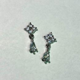 カロンオリジナル ドロップクリスタル チャーム付 SV 2P