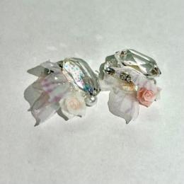 カロンオリジナル バタフライ付クリアラウンドストーン PK 2P