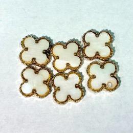 カロンオリジナル スムースフラワー ホワイトxゴールド 6P