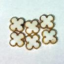 カロンオリジナル スムースフラワー ホワイトxゴールド 6P