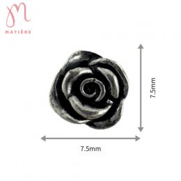 MATIERE メタルパーツ ローズ シルバー 5P