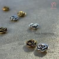 MATIERE メタルパーツ ローズ シルバー 5P