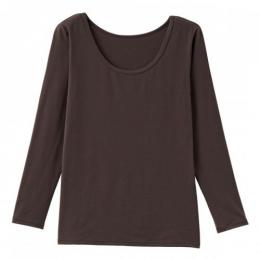 +ベネクス8767 オウチインナーUネック9分レディース モカL