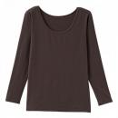 +ベネクス8767 オウチインナーUネック9分レディース モカL