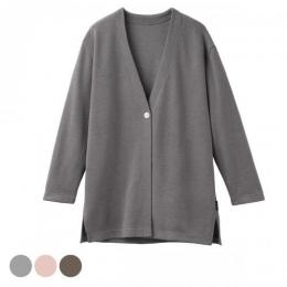 +ベネクス8454Cヒートカーディガンレディース Sグレー F