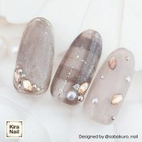 KiraNail リーフストーン ライトトパーズ 4mm 10P