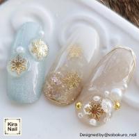KiraNail 雪の結晶 クリスタルシャワー GD 20P