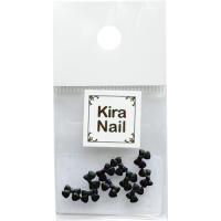 KiraNail ミニカラーリボン コルデラ ブラック 10P