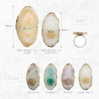 Bonnail ナチュラルストーンリングプティ エメラルド