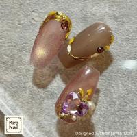 KiraNail リーフ型スタッズ1.5x3mm GD 500P