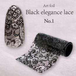 KiraNail アートホイル ブラックエレガンスレース No.1