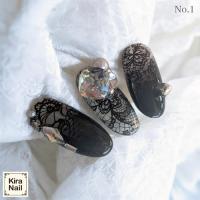 KiraNail アートホイル ブラックエレガンスレース No.1