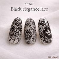 KiraNail アートホイル ブラックエレガンスレース No.2