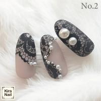 KiraNail アートホイル ブラックエレガンスレース No.2