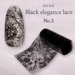 KiraNail アートホイル ブラックエレガンスレース No.3