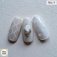 KiraNail アートホイル ホワイトエレガンスレース No.1