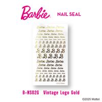 Barbie ネイルシール ビンテージロゴ ゴールド