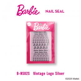 Barbie ネイルシール ビンテージロゴ シルバー