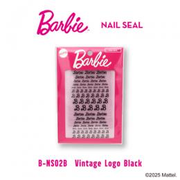 Barbie ネイルシール ビンテージロゴ ブラック