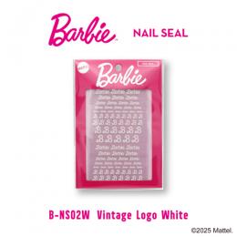 Barbie ネイルシール ビンテージロゴ ホワイト