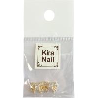 Kira Nail プリンセスリボン ゴールド 2個
