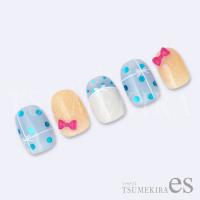 ツメキラes リボンフレンチライン ホワイト ES-RBN-004