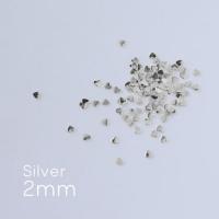 Bonnail フラットスタッズ シルバー ハート 2mm