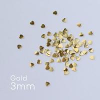 Bonnail フラットスタッズ ゴールド ハート 3mm