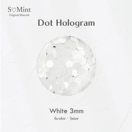 SMint ドット ホログラム 9.ホワイト 3mm