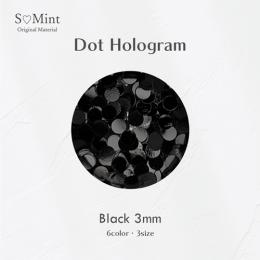 SMint ドット ホログラム 12.ブラック 3mm