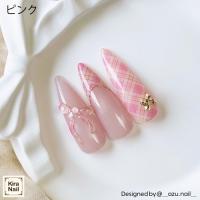 KiraNail アートホイル チェックピンク
