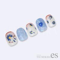ツメキラes 花占いマーガレット ネイビー ES-HUM-00
