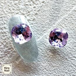 KiraNail スクエアドロップストーン エリザパープル
