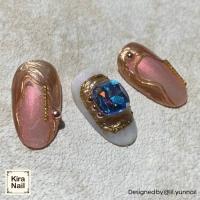 KiraNail スクエアドロップ エリザ ブルーオーロラ