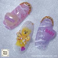 KiraNail オーロララインリボン オーロライエロー 10P