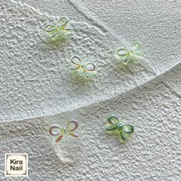 KiraNail オーロララインリボン オーロラグリーン 10P
