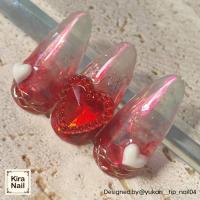 KiraNail ビビハニーハート レッド 5P