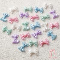 MATIERE 3Dリボン ショートパール パープル 5P