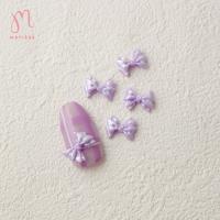 MATIERE 3Dリボン ショートパール パープル 5P